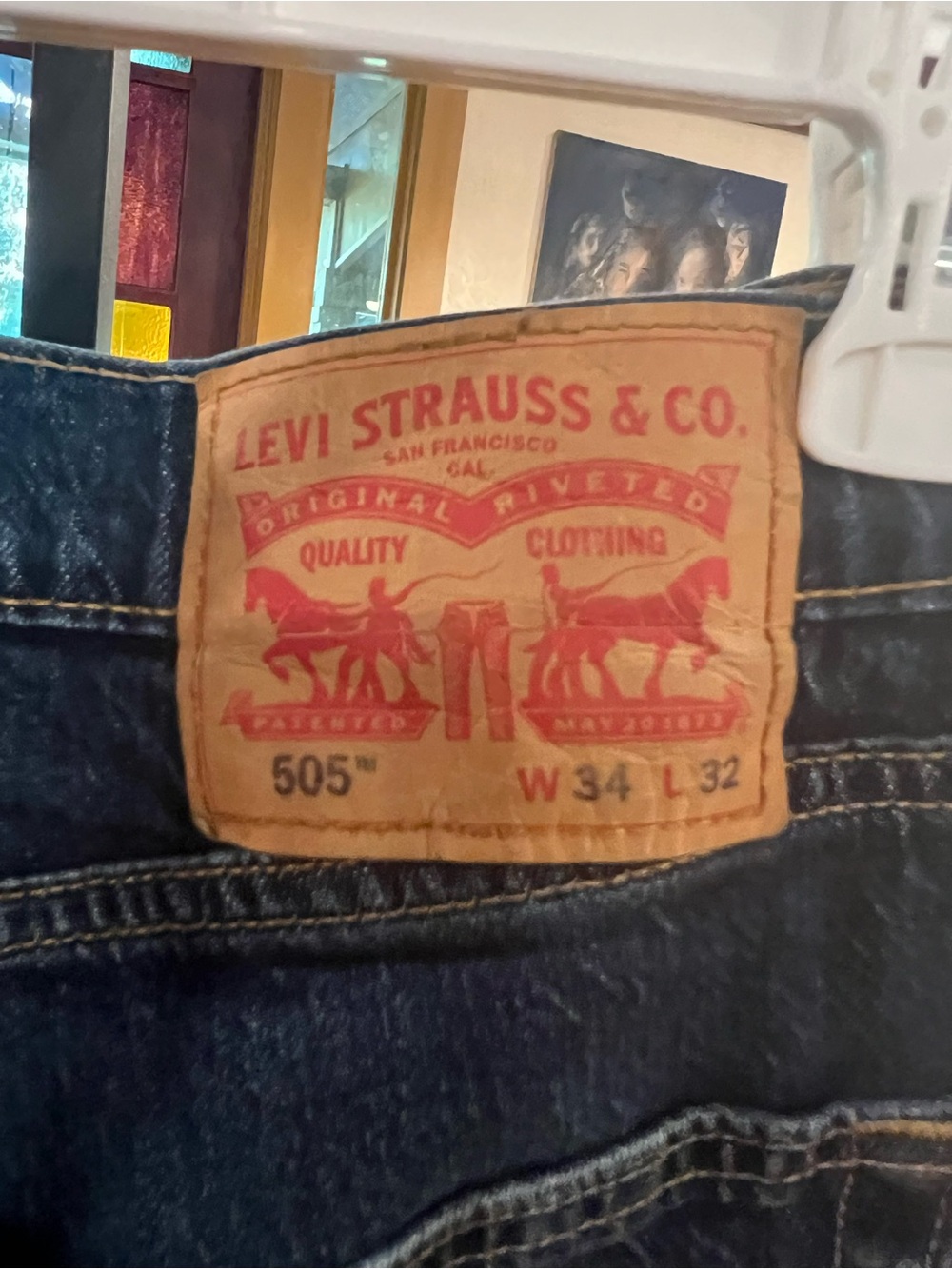 Levi's 505 Men's Jeans Dark Blue Denim Relaxed Fit